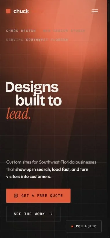 The home page on a phone.