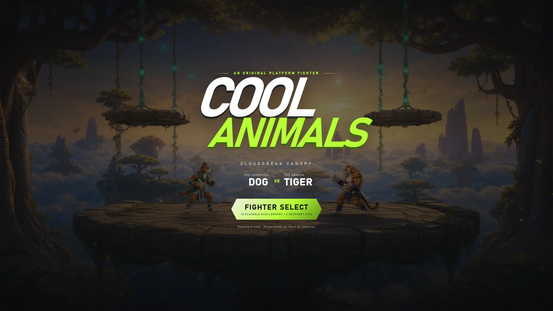 The title screen.