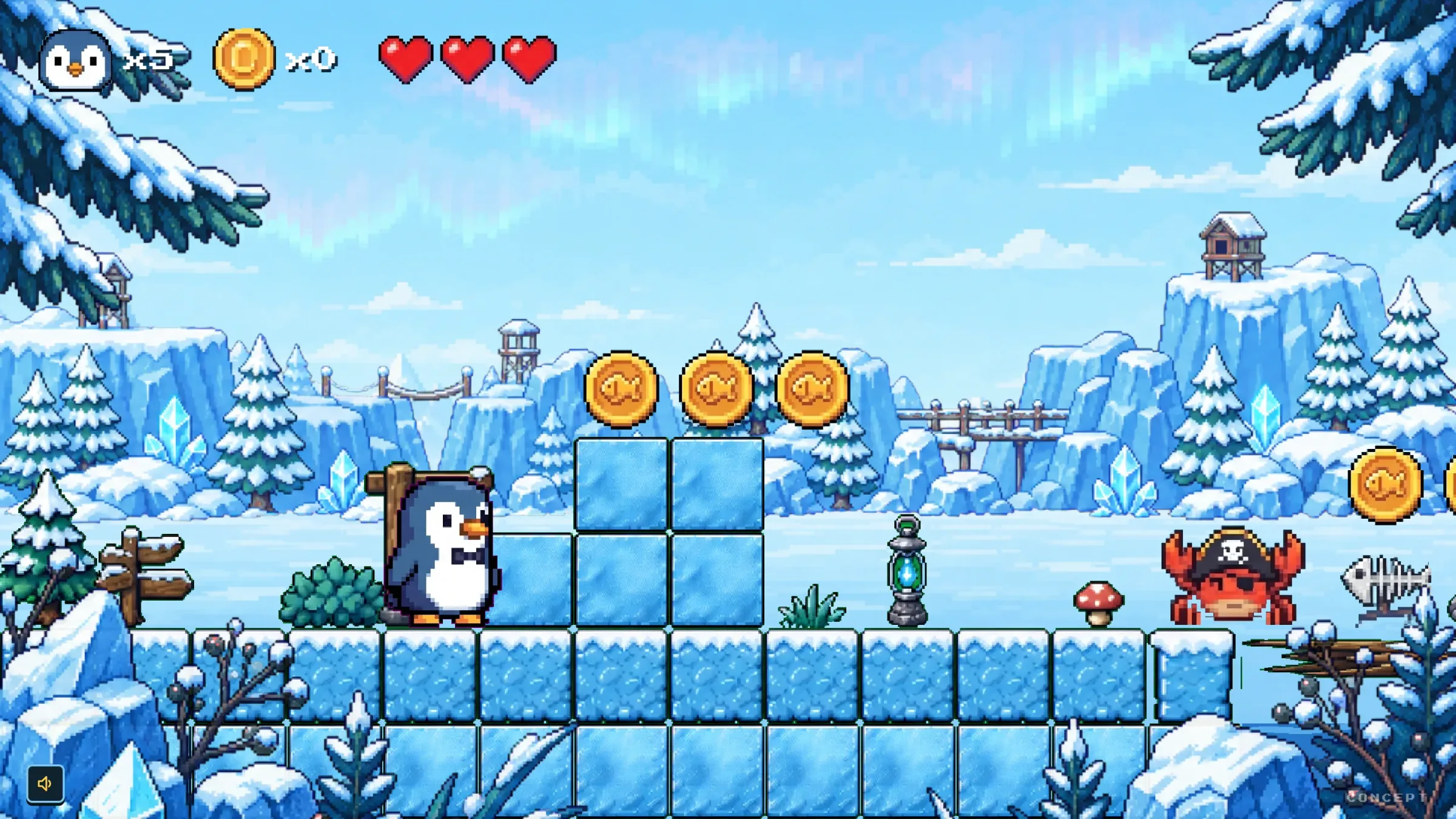 The ice level.