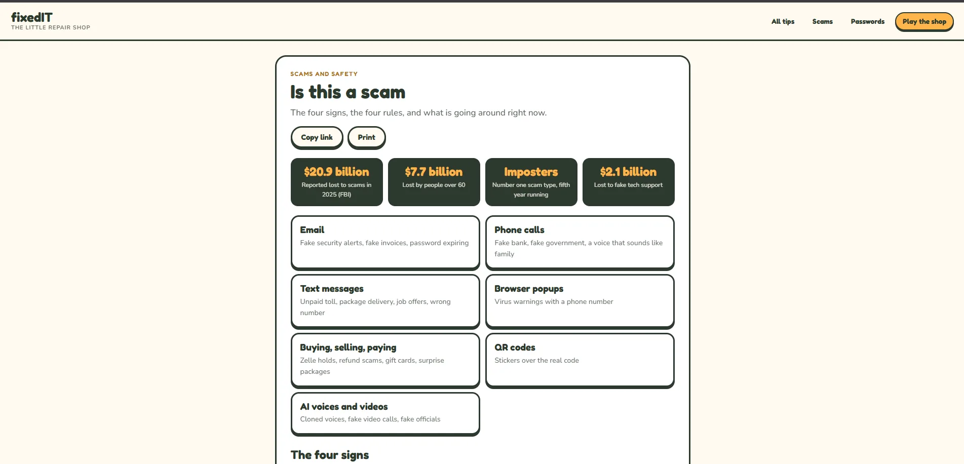 Is this a scam. The four signs and the numbers behind them.