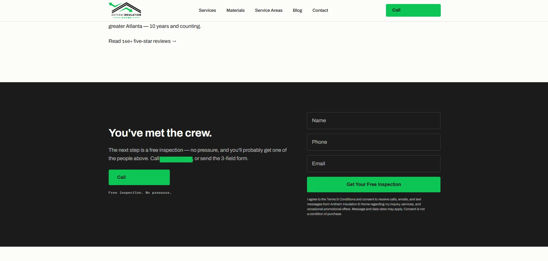 The closing call to action after the crew section.