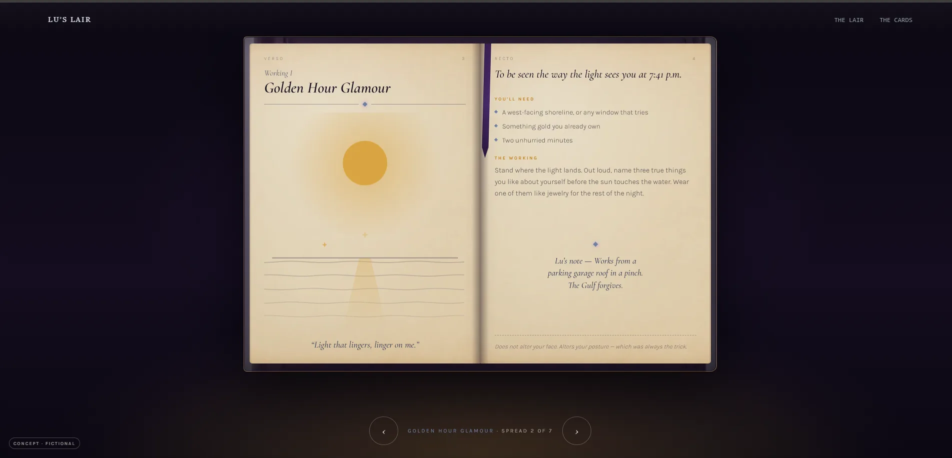 The almanac. Moon phases as workings, the moon waxing beside them.