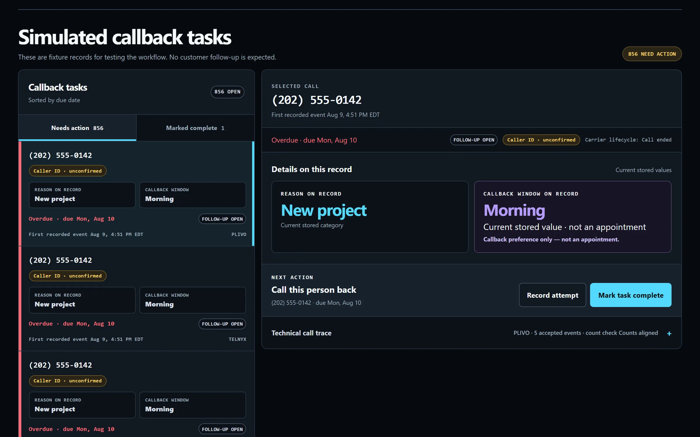 Tasks.