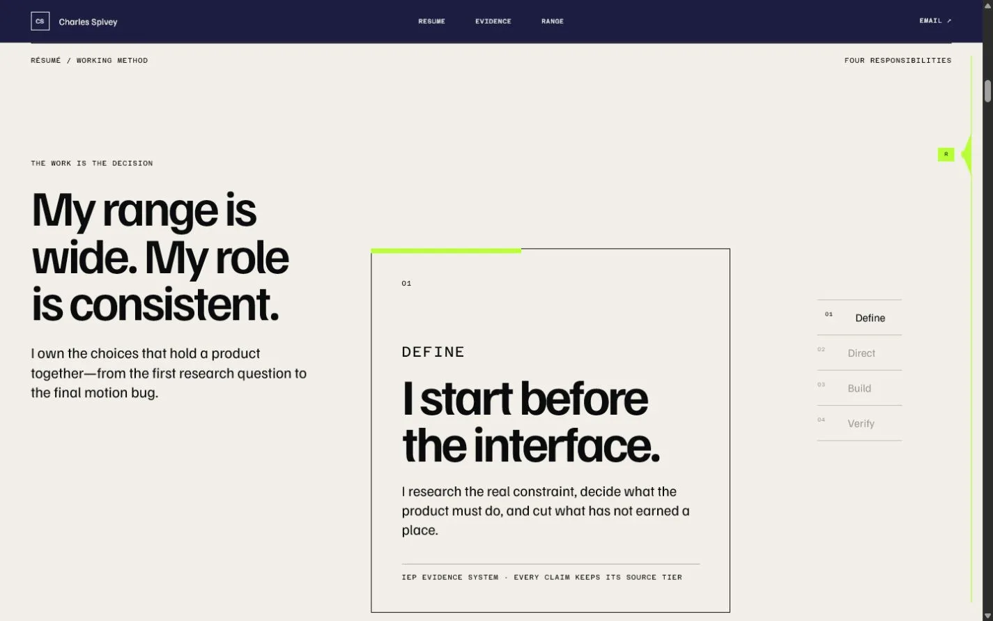 The desktop resume, a four-state sticky apparatus.